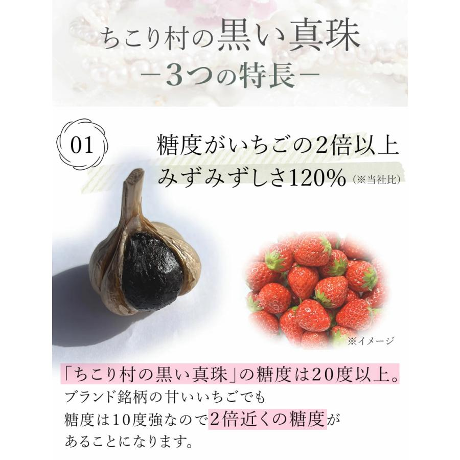 ちこり村の黒い真珠 プチサイズ 小玉 20玉  黒にんにく