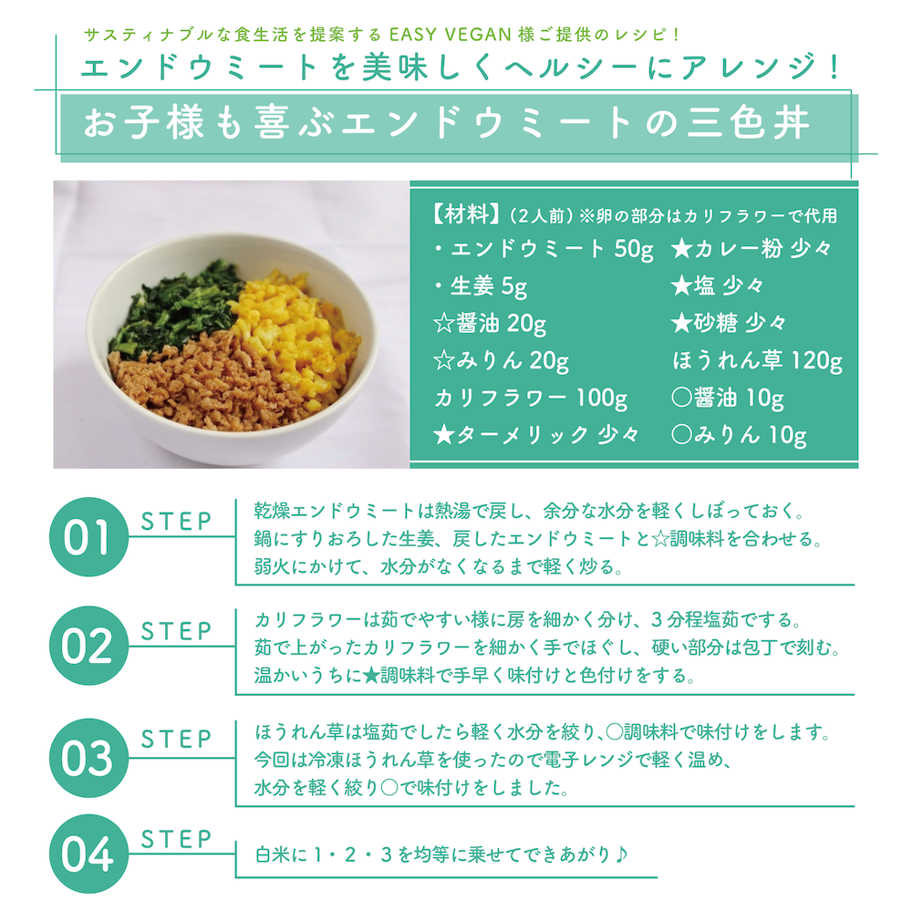 ヘルシーなエンドウ豆の植物肉★エンドウミート  100 g ×3袋【代替肉　植物肉　ヴィーガン　ベジタリアン】【アレルギー表示不要】