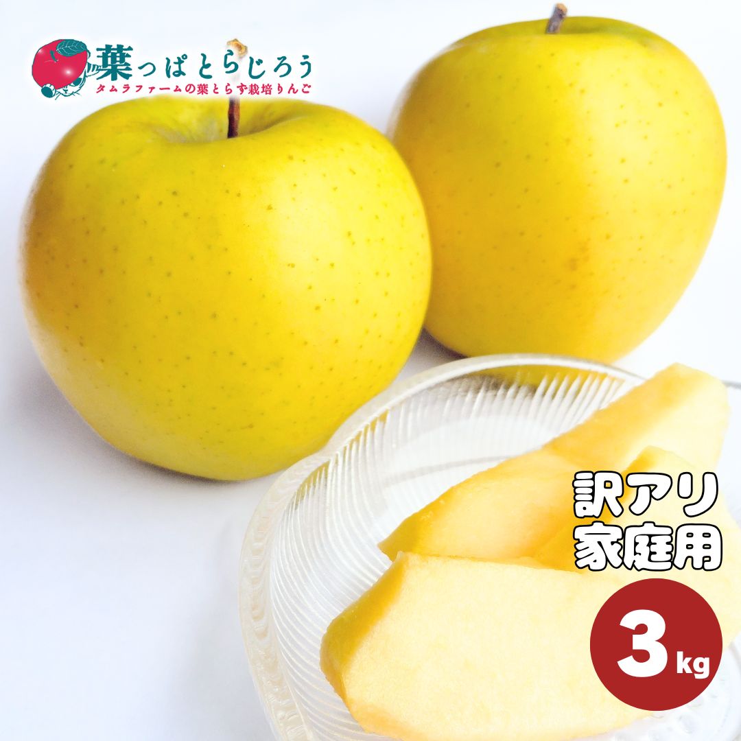 シナノゴールド【送料込】【12月上旬発送予定】【葉っぱとらじろう】【お歳暮】【りんご】【青森県産】【タムラファーム農園直送】【期間限定】