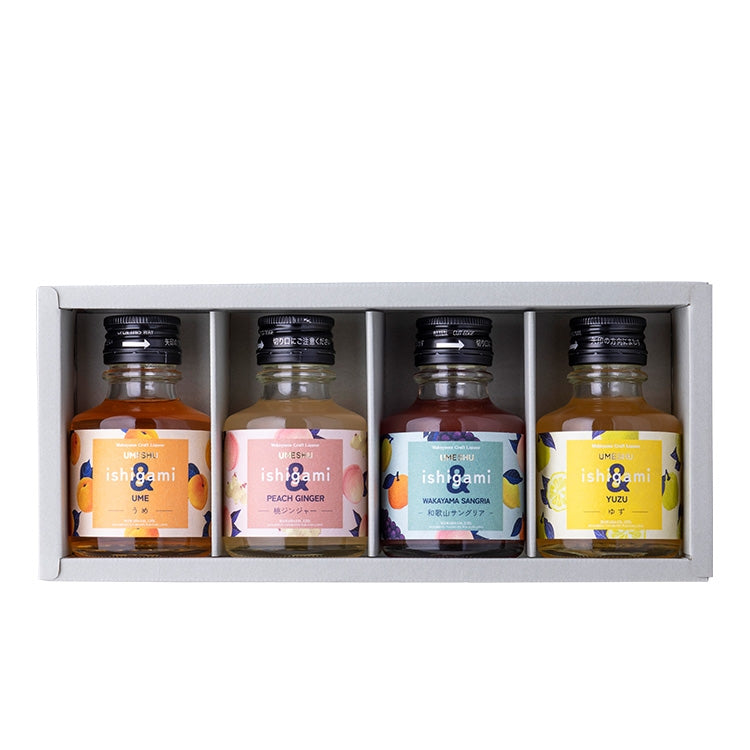 梅酒ishigami＆ミニボトルセット（90ml×4）/紀州の梅酒/梅酒ギフト