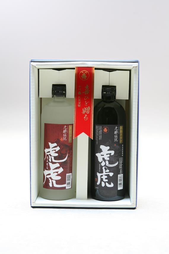 【送料込み】【ご贈答に山形の本格焼酎ギフト】本格焼酎　虎虎　赤黒セット【ご贈答】【酒・ジュース・飲料】