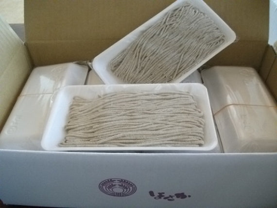 業務用「手打ちそば（常陸秋そば使用）」冷凍生そば-太麺タイプ　7.8Kg（130g×60）「人件費やフードロスの大幅削減」