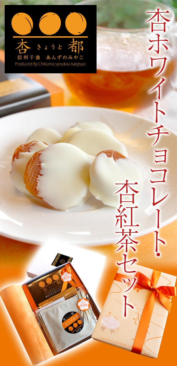 ●【送料込み・沖縄のみ別途】【信州産】杏専門店が作る大人の【杏ホワイトチョコレート・あんず紅茶】セット