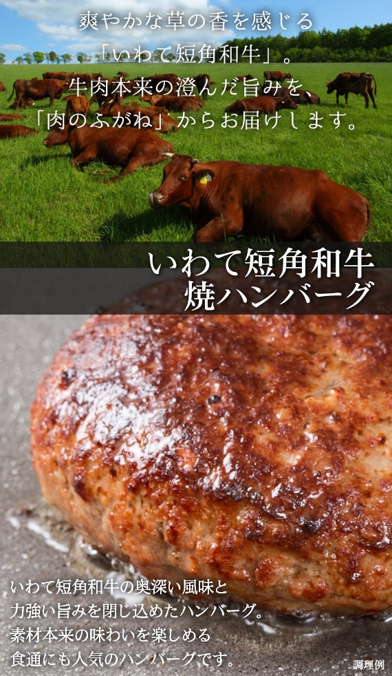 岩手短角和牛焼ハンバーグ(120g×4個)特製和風ソース付