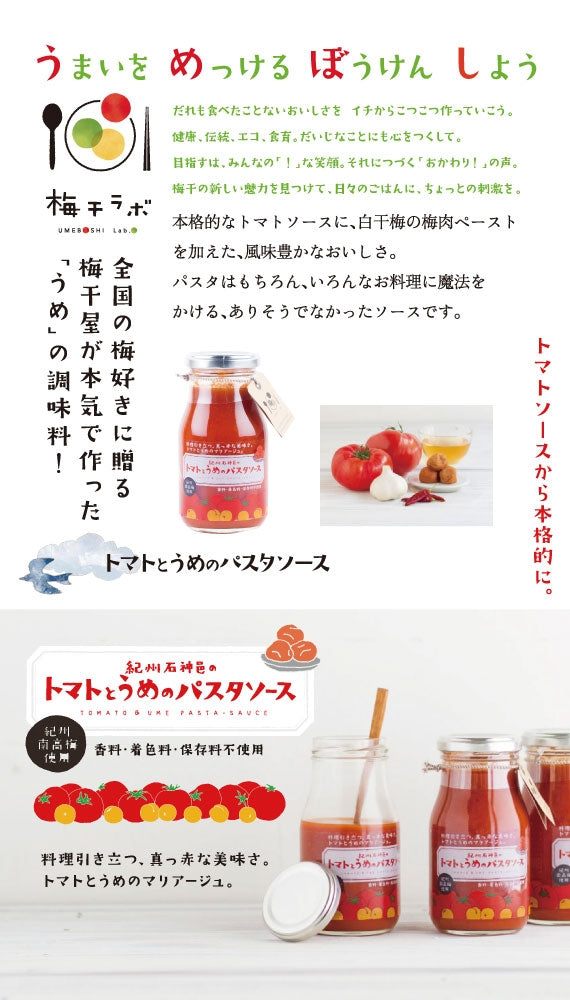 紀州石神邑の　トマトとうめのパスタソース【香料・着色料・保存料不使用】