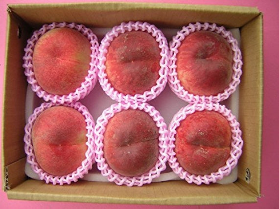 山梨県産 旬の桃(白鳳・白桃) 2K箱 5～8玉入り【地域限定送料込】【配送日は指定できません】
