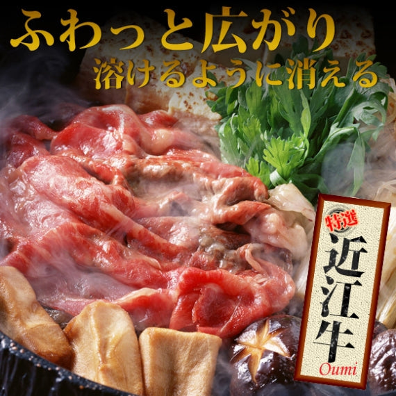 【ご自宅用紙箱】近江牛赤身＆カルビすき焼き肉300g（約2～3人前）《冷凍便》