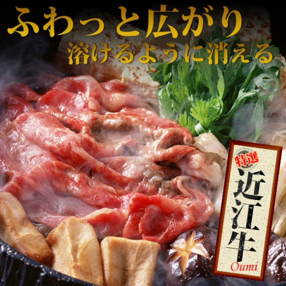 【ご自宅用紙箱】近江牛赤身＆カルビ　すき焼き肉 ３００ｇ（約２～３人前）《冷凍便》