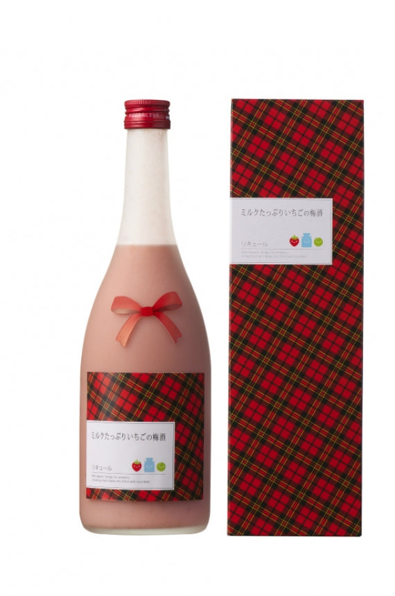 お酒苦手さんも、これならイケる！苺が勝負。★季節限定商品★『ミルクたっぷりいちごの梅酒』720ml 8度