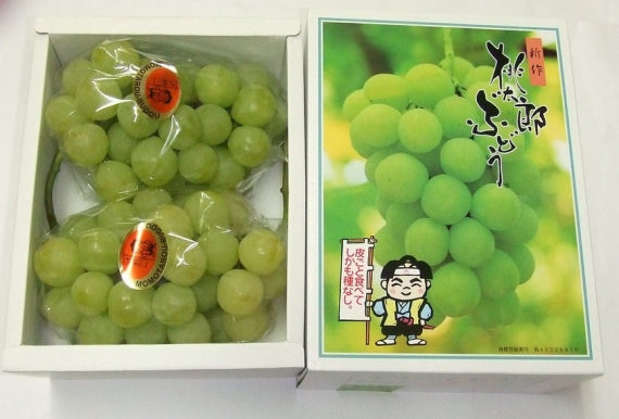 予約販売！「岡山特産」桃太郎ぶどう【青秀】2房（約1kg）皮まで