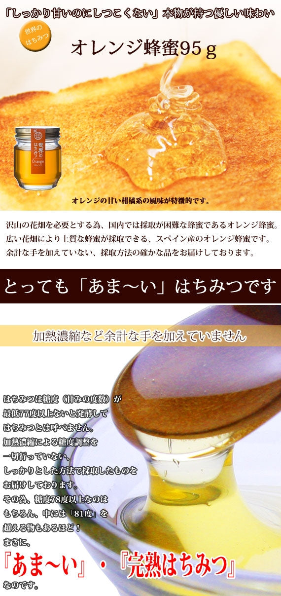 オレンジハチミツミニボトル （95g）