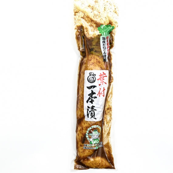 国産だいこん使用漬物 葉付大根1本漬 信州長野県のお土産 漬け物
