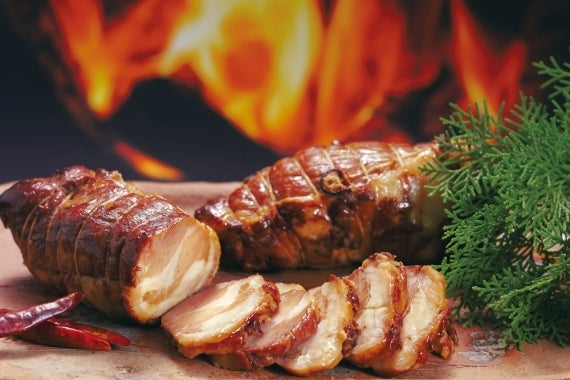 【送料無料】鹿児島産黒豚の炭焼き焼豚　2本（計360g）