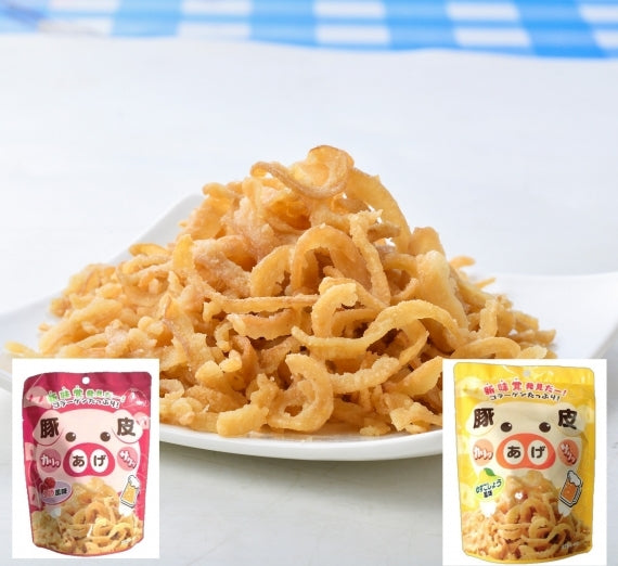 【お試し】【送料込み】豚皮からあげ（ゆずこしょう風味・うめ風味）