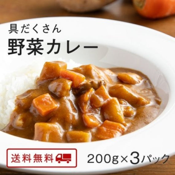 具だくさん野菜カレー 200g (2パック～10パック) 【送料無料】【レトルト】【常温長期保存】