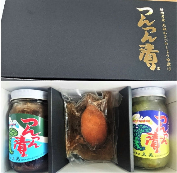 つんつん漬220g1本、つんつん漬(白)220g×1本、あわびの旨煮1粒　