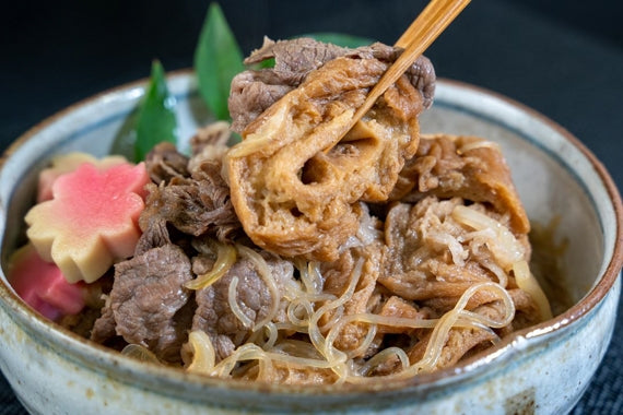 【(数量限定)厳選した山形牛と専用のたれで作る】「牛すき麸セット」【送料込み】【米・野菜・惣菜】