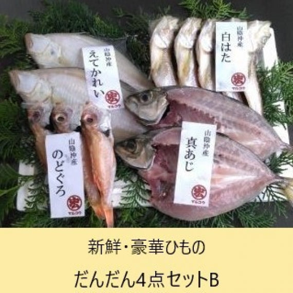 【日本海の恵みを山陰から】【送料無料】新鮮・豪華ひもの・だんだん４点セットB