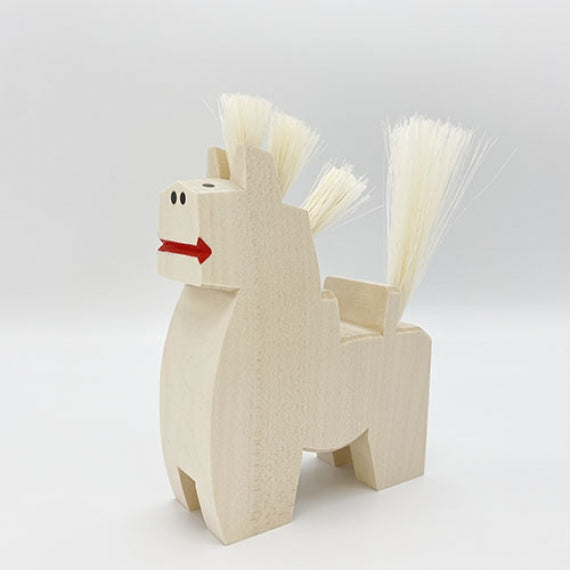 八幡馬　白木　15cm　（無塗装）