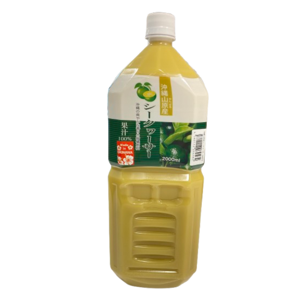訳あり！　沖縄山原産シークヮーサー　果汁100％　2,000ml　食品ロス（賞味期限 2025年10月26日）