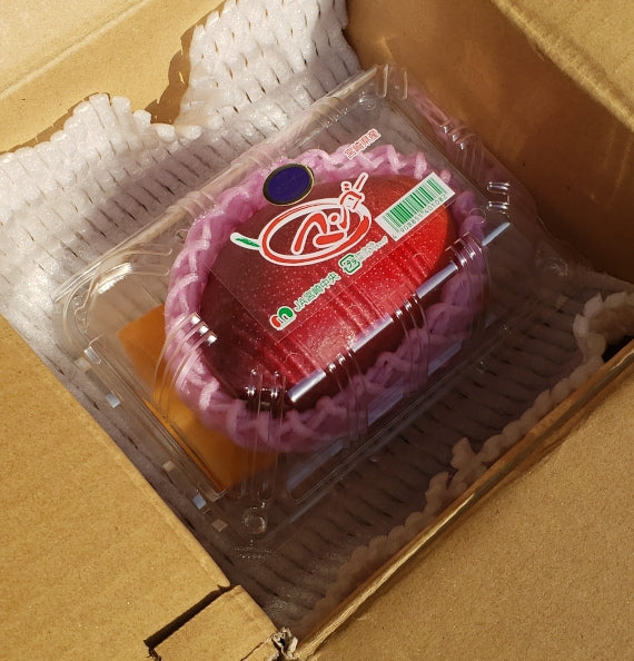 【販売終了】「宮崎・沖縄県産」完熟アップルマンゴー　４Ｌor３Ｌor２Ｌサイズ　１玉入（サイズ指定不可）