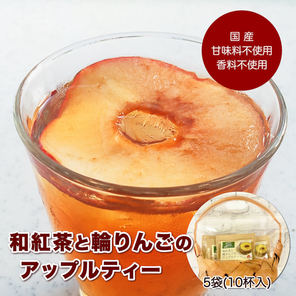 アップルティー 紅茶 ティーバッグ りんご 5袋 ギフト 食べれるフルーツティー ドライフルーツ 和紅茶 国産 甘味料不使用 香料不使用