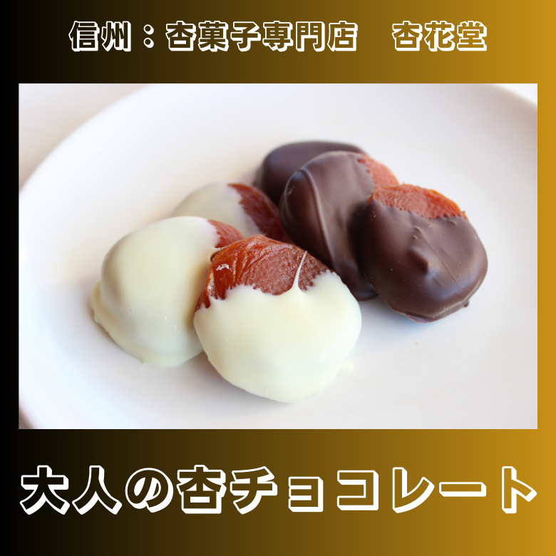 【期間限定１１月～３月販売】杏専門店が作る大人の【杏チョコレート】セット（ホワイト＆ビター）」各１箱（１箱６粒入り）★ギフトBOX【スイーツ】