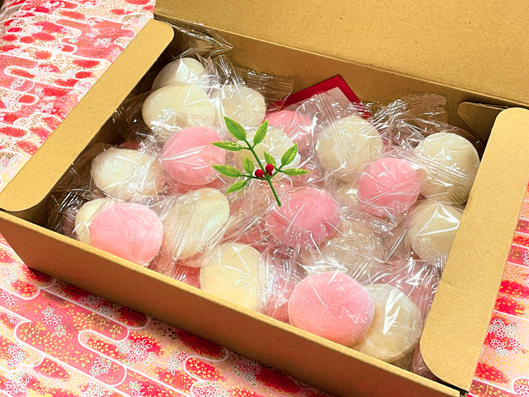 繁盛祈願紅白餅（１kg/約３３個・個別包装）