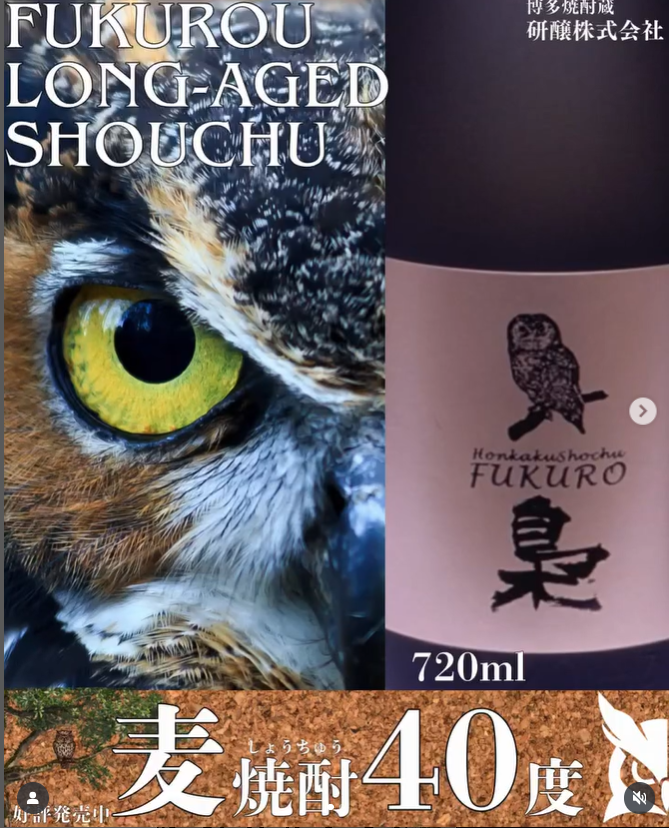 見た目はブランデー、正体は…飲んでからのお楽しみ『梟』長期熟成麦焼酎 720ml 40度 お歳暮特集2025｜酒・ジュース・飲料