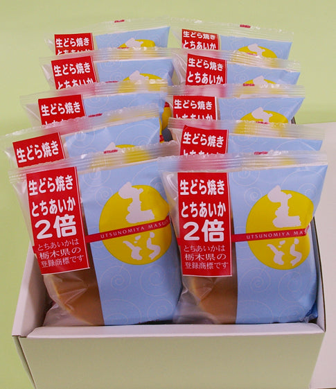 【生どら焼きとちあいか２倍】12個入り　　 　【通常販売のとちあいか生どら焼きのいちご２倍使用】美味しさ爆発！！