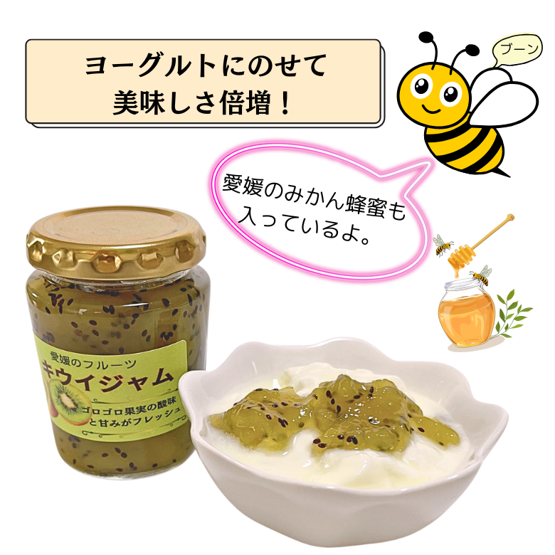 【2025年・販売開始です！】【送料無料】「愛媛のキウイジャム」4個セット、甘酸っぱい美味しさと ゴロゴロ果実！