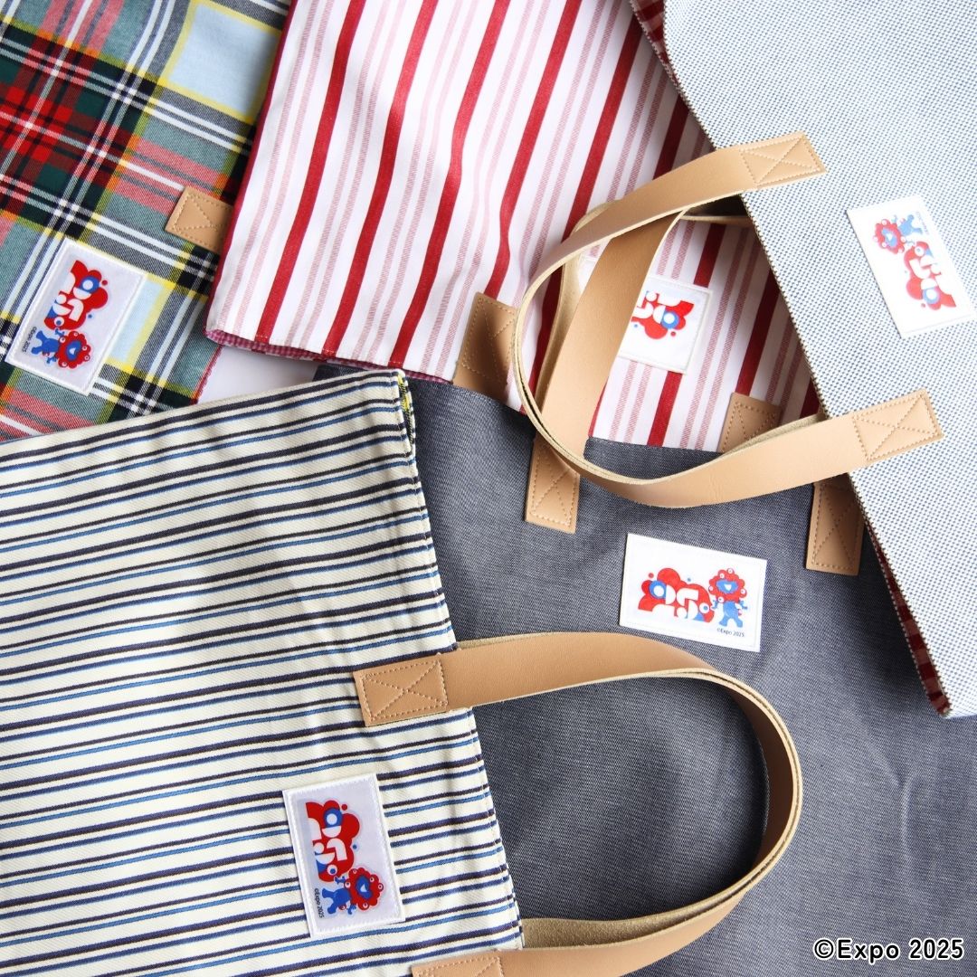 【限定300点！】EXPO2025 ミャクミャク  播州織 横型 biscuit tote bag