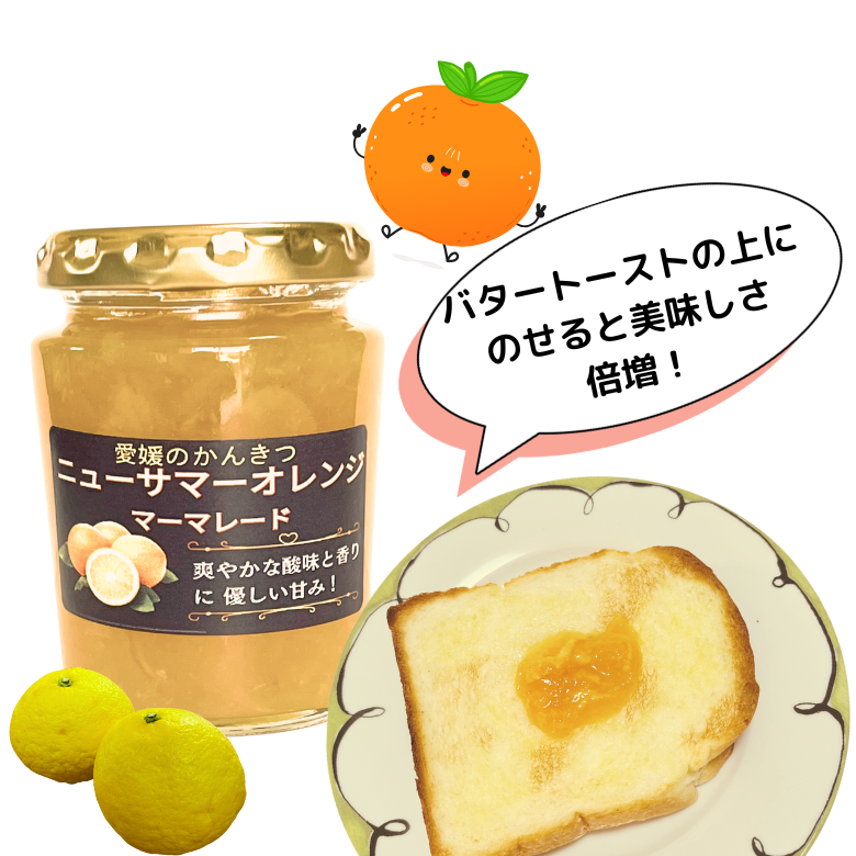 初夏を感じる「愛媛のニューサマーオレンジ・マーマレード」４個セット