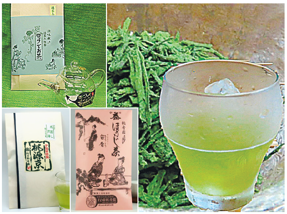 宇治緑茶3種_水出し煎茶・抹茶入り煎茶「ロックでお茶」・ほうじ茶「宙香」