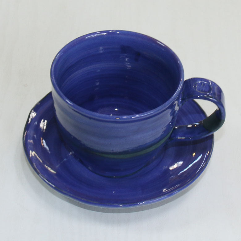 紺碧のコーヒーカップ＆ソーサー