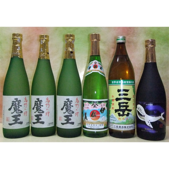 鹿児島焼酎呑み比べ（芋焼酎4合・５号瓶＊６本）セット 【 数量限定 】 魔王入