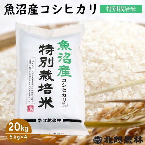 令和6年産 魚沼産 コシヒカリ 特別栽培米 5kg / 10kg / 20kg 【米・野菜・惣菜】【送料無料】白米 精米 新潟県