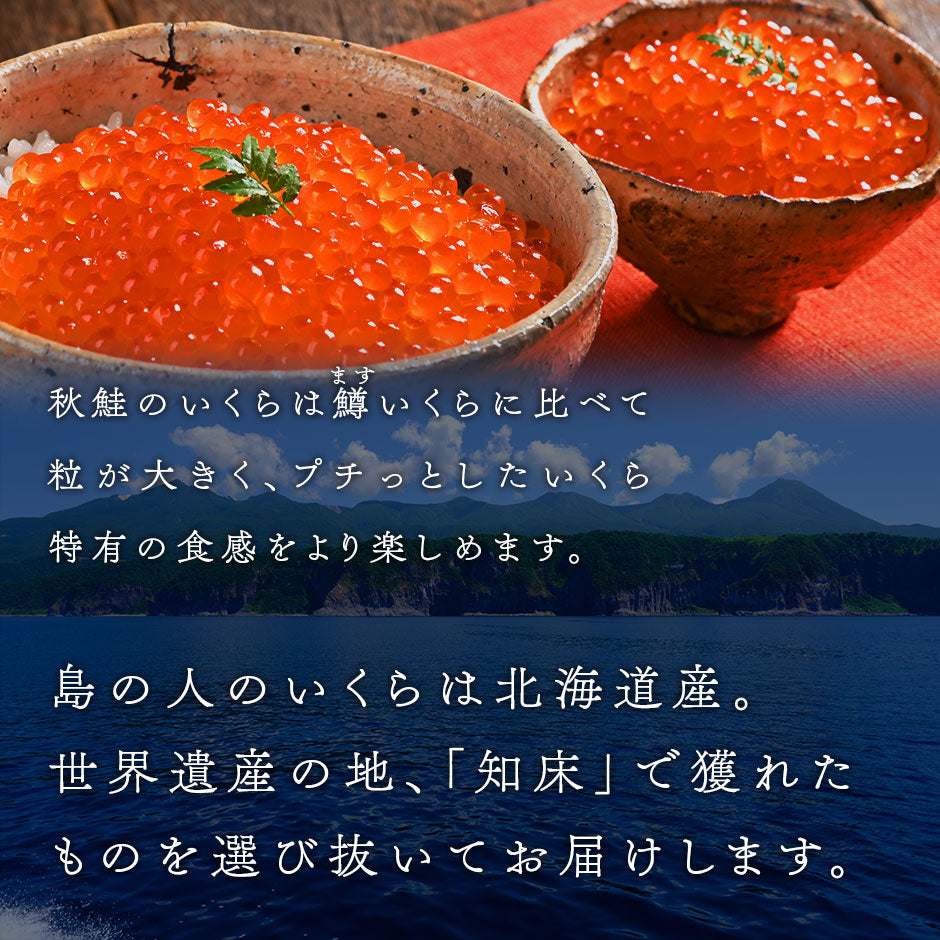 北海道 斜里産 いくら 昆布だし 鮭イクラ醤油漬 300g 【送料無料】【粒が大きい】 獲れたて新鮮の若鮭卵のみ使用！  筋子 鮭 北海道 グルメ 食品 寿司 贈り物 お土産 海鮮 ご飯のお供