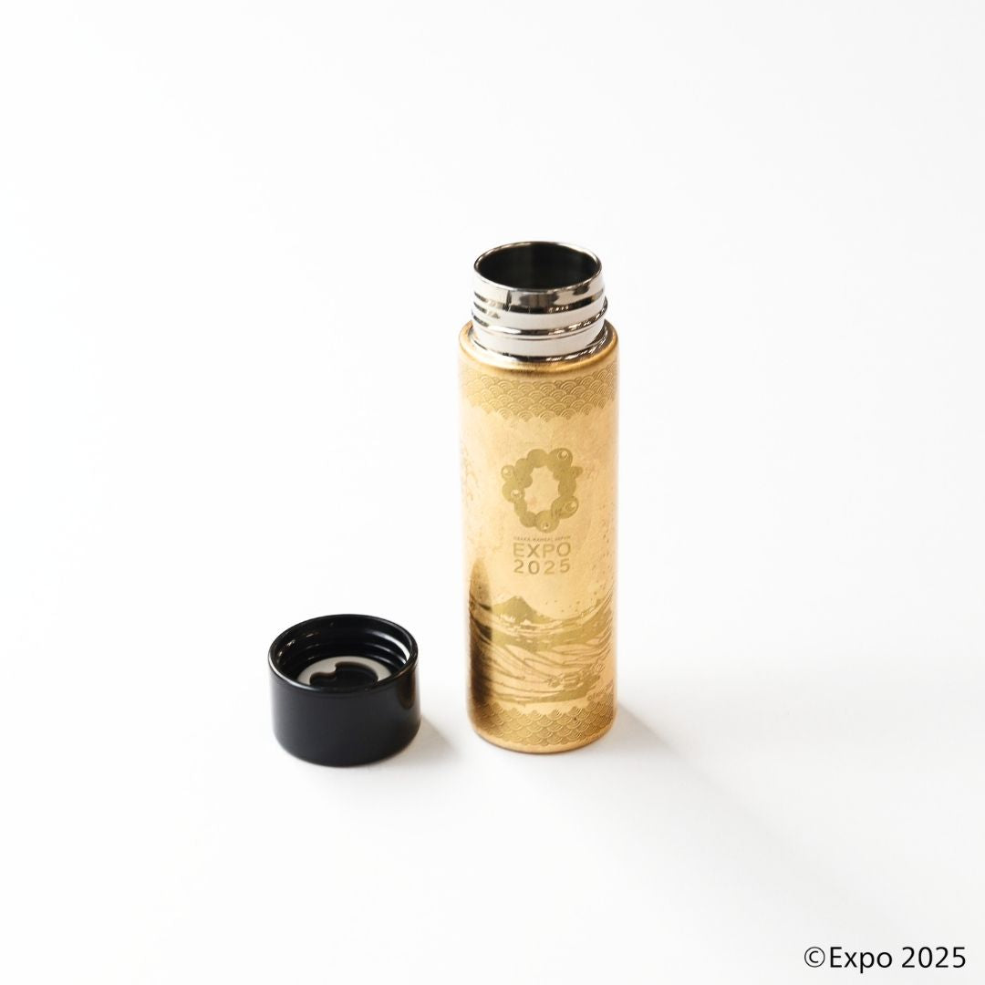 EXPO2025 公式ロゴ  山中塗 ステンレスボトル 葛飾北斎 金箔 140ml