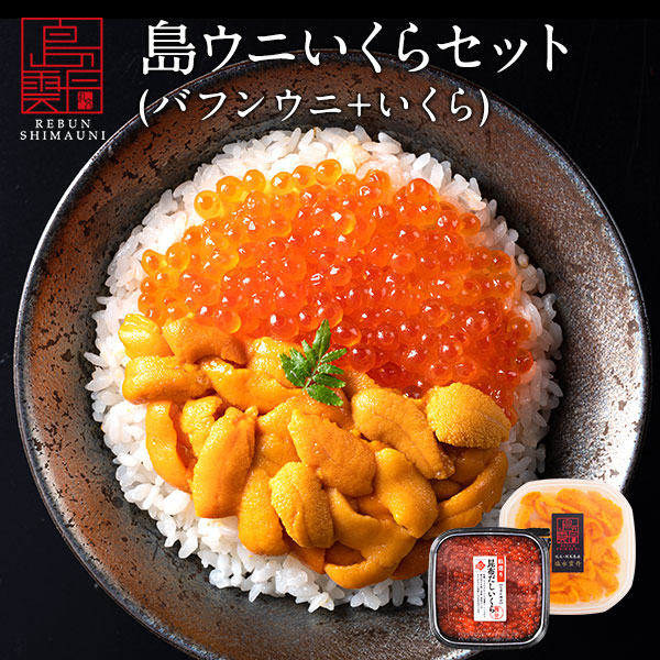 うに いくら 北海道 礼文・利尻島産 生エゾバフンウニ＋北海道 斜里産 昆布だしイクラ昆布だし セット【送料無料】