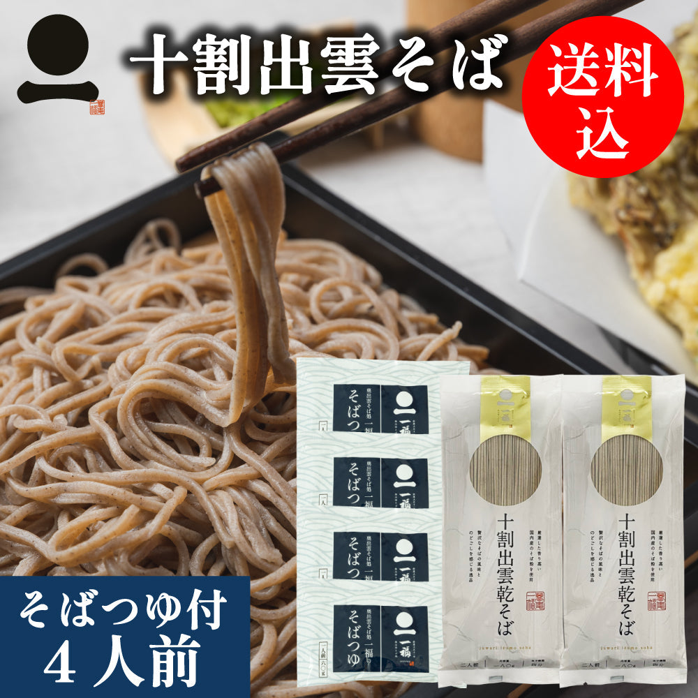 【お試し】【送料込】十割出雲乾そば(そばつゆ付)【メール便】