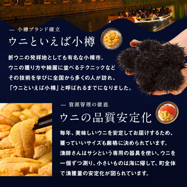 うに 北海道 小樽産 生キタムラサキウニ 100g【送料無料】雲丹 無添加 生うに 塩水パック 塩水ウニ ギフト グルメ 食品 食べもの 海鮮 海鮮丼 寿司 贈り物 お取り寄せグルメ ミョウバン未使用 ご飯のお供 ムラサキ キタムラサキ 高級
