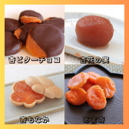 【期間限定11月～3月販売】【冬季限定】信州産杏づくし★杏もなか・杏花の実・あま杏・杏チョコ（ビター）　詰合せセットB【スイーツ】