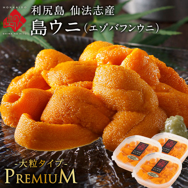 うに 北海道 利尻島 仙法志産 プレミアム 生エゾバフンウニ【送料無料】