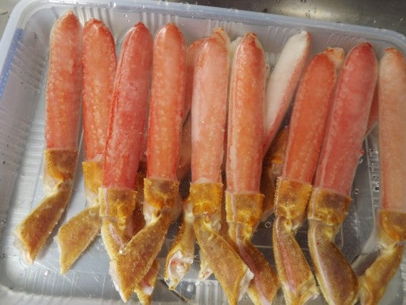 【送料無料】★新物は過去イチ最高の作り立ての大きな15本入×2パック★本ずわいがに足ポーション！最も美味しい第一脚肉のみ※簡単 お刺身もOK！※ステーキ・しゃぶしゃぶ鍋用　500ｇ×2パック（約30本）