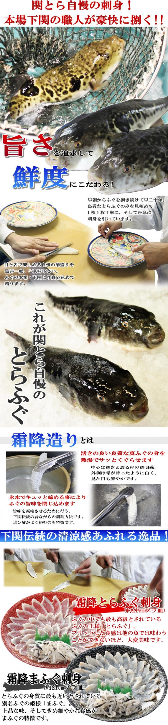 お歳暮 ギフト 【送料無料】ふぐ霜降造り（とらふぐ＆真ふぐの2枚セット）