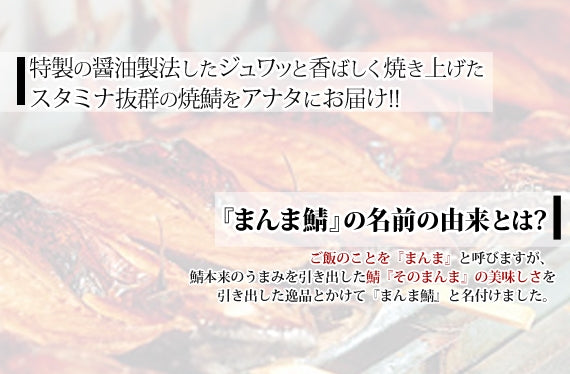まんま鯖 『手ほぐし焼鯖』　[1本]　醤油名匠が作るご飯にも酒にも合う美味な一品☆