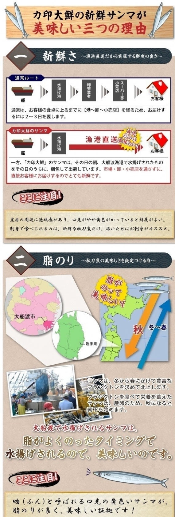 漁港直送！ 岩手・大船渡の新鮮サンマ30尾 【送料込】但し、沖縄地方の方は送料を一部ご負担いただきます。
