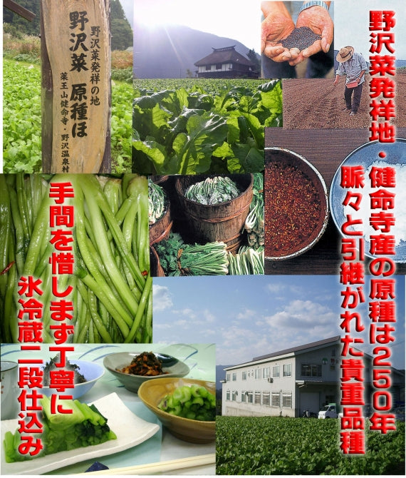 無添加野沢菜漬(昔ながらのうんまい菜っぱ）【送料無料】新漬け野沢菜　【米・野菜・惣菜】 【乾物・缶詰・瓶詰・調味料】