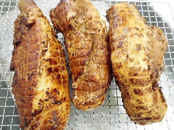 【北海道産豚「炙り焼き」チャーシュー400ｇ】スライス2切×10パック【しっかりとした肉質と素朴なうす味】おかずにおつまみに！